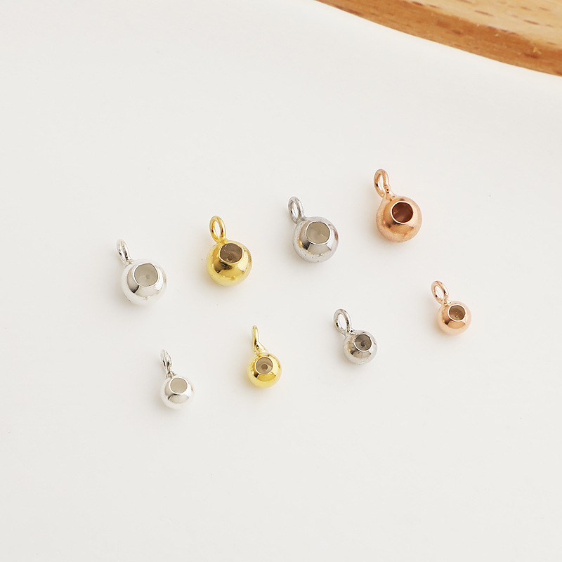 925 Sterling Silver with Silicone Inside Slider Stopper Beads