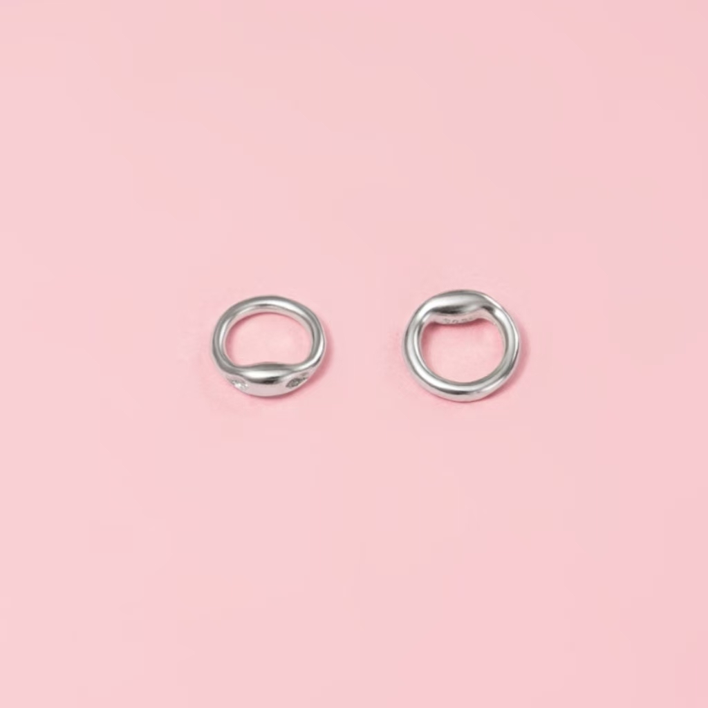 925 Sterling Silver Closing Ring with Hole for Necklace Bracelet Making