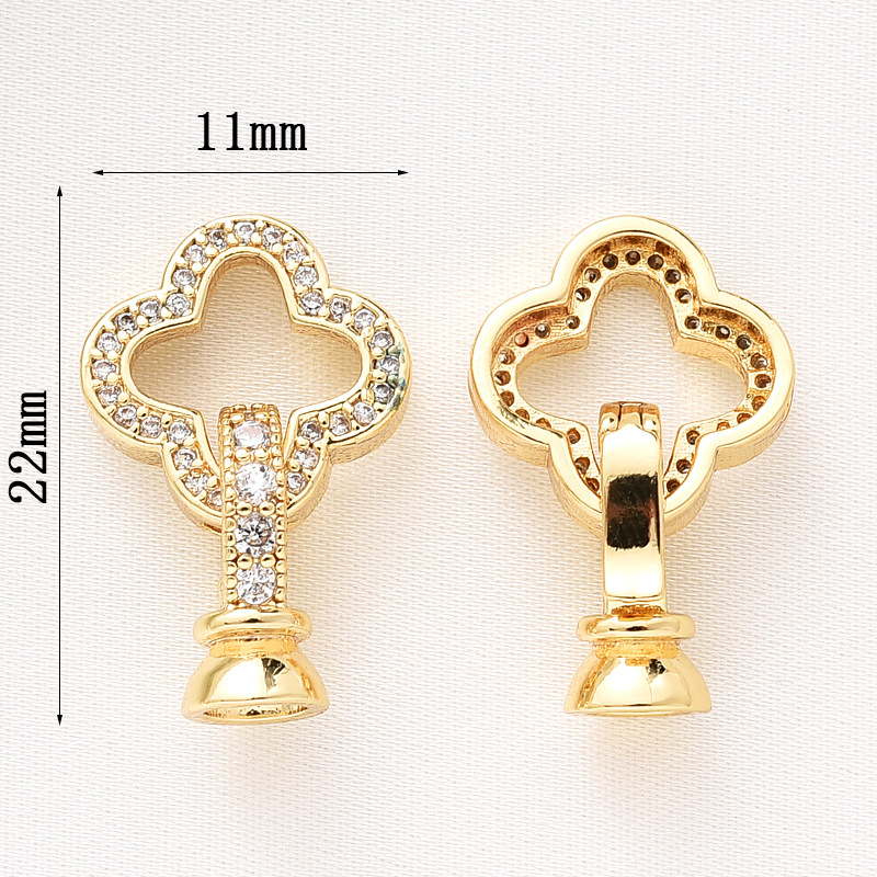 Gorgeous Colored Zircon Inlaid Buckle for Beading Jewelry
