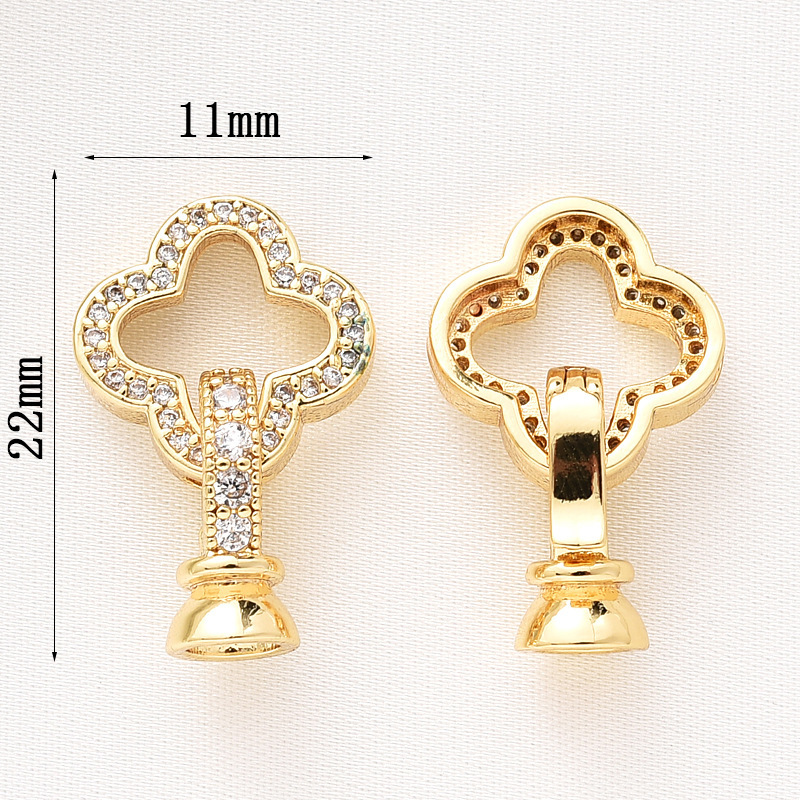 Gorgeous Colored Zircon Inlaid Buckle for Beading Jewelry