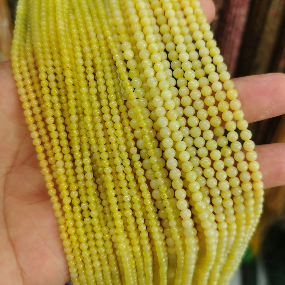 2mm 3mm Mini Natural Gemstone Round Beads Strand