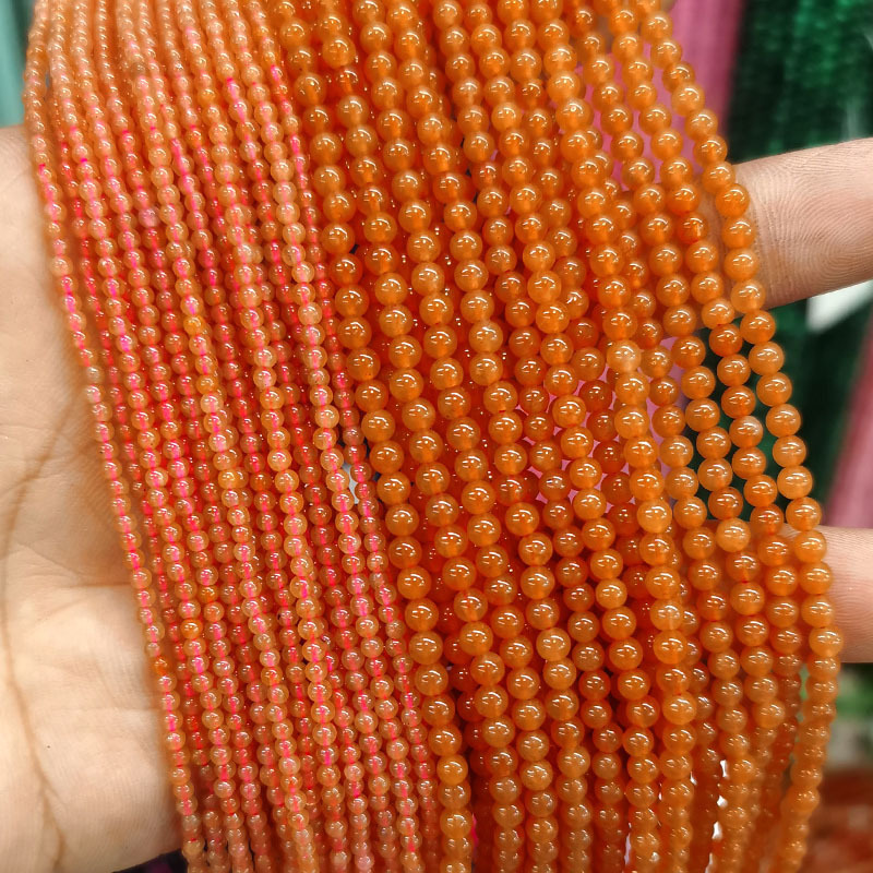 2mm 3mm Mini Natural Gemstone Round Beads Strand