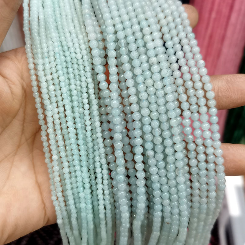 2mm 3mm Mini Natural Gemstone Round Beads Strand