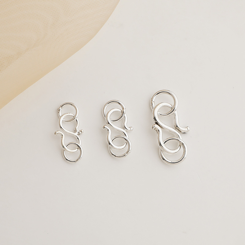 925 sterling silver S-Shaped Buckle for Necklace Bracelet Making