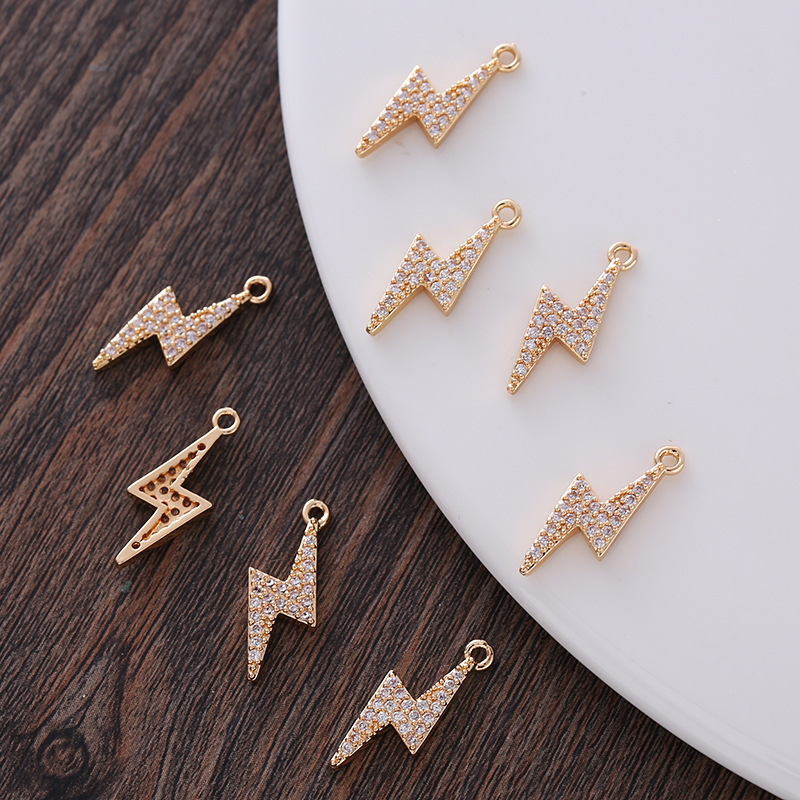 6*18mm Zircon Lighting Charm Pendant