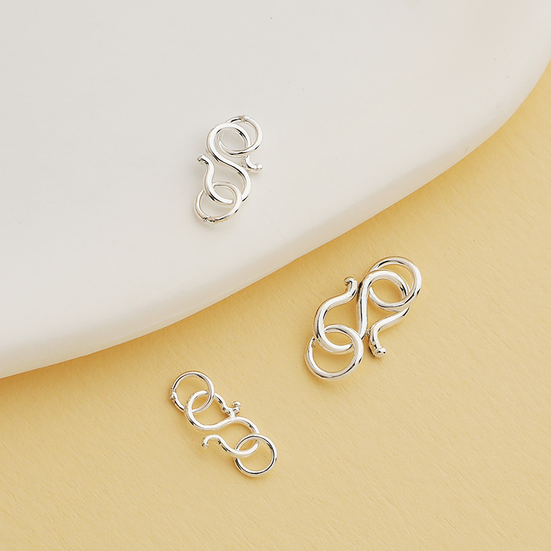 925 sterling silver S-Shaped Buckle for Necklace Bracelet Making