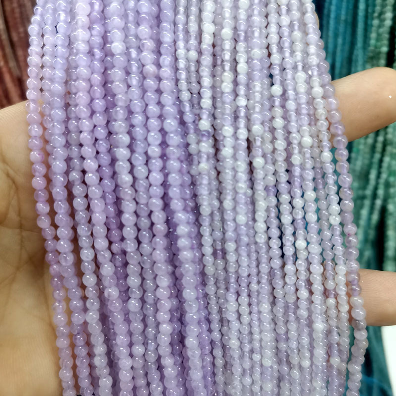 2mm 3mm Mini Natural Gemstone Round Beads Strand