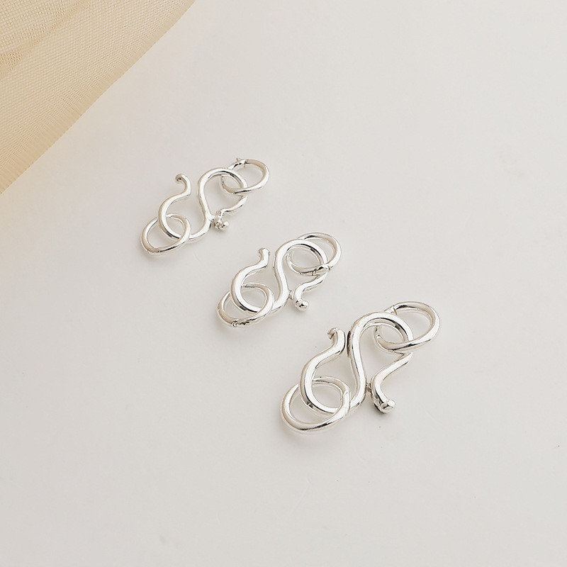 925 sterling silver S-Shaped Buckle for Necklace Bracelet Making