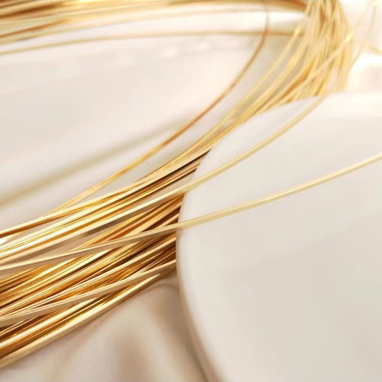 Square-Shaped Gold Plated Copper Half Hard Wire 1M