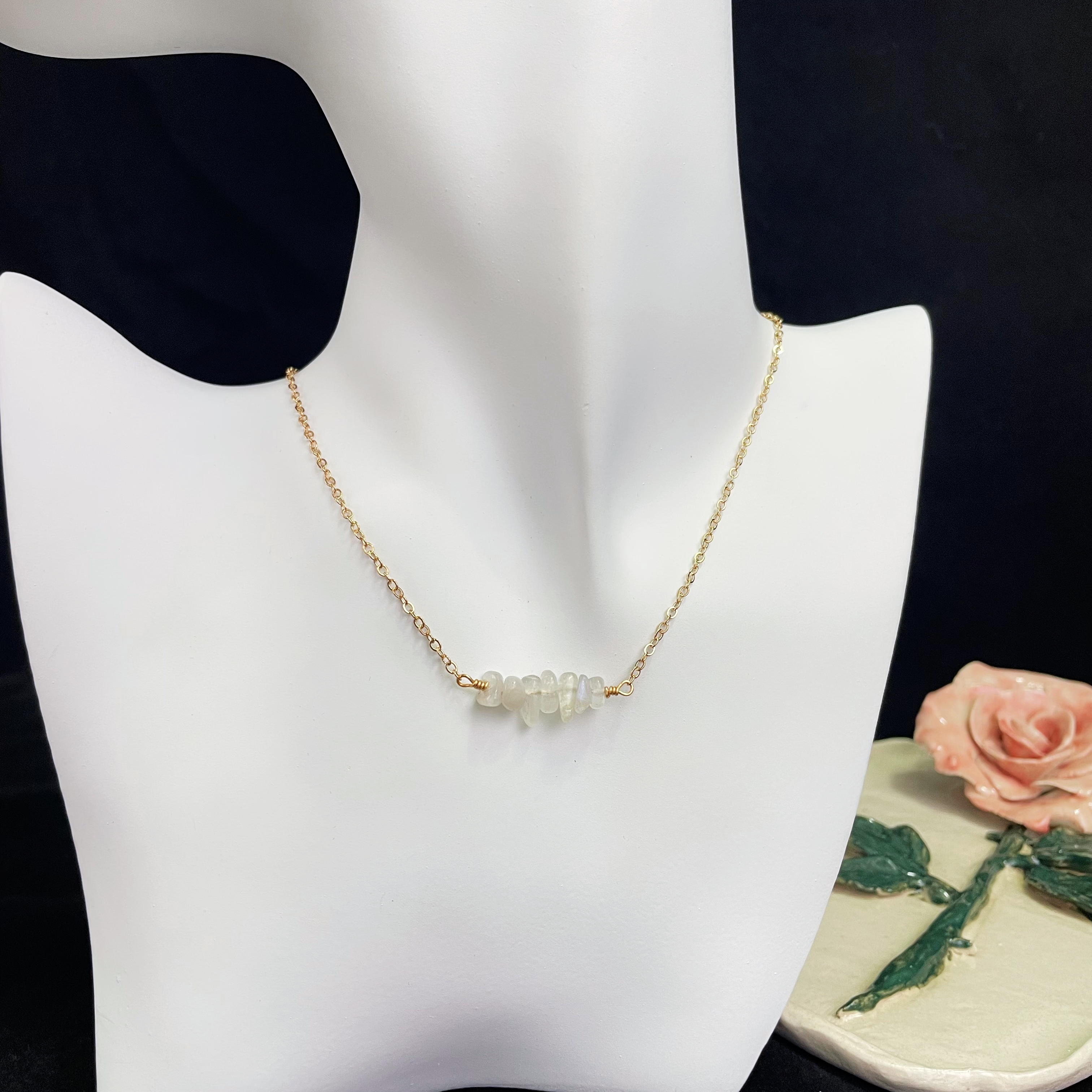 Minimalist Gemstones Necklace