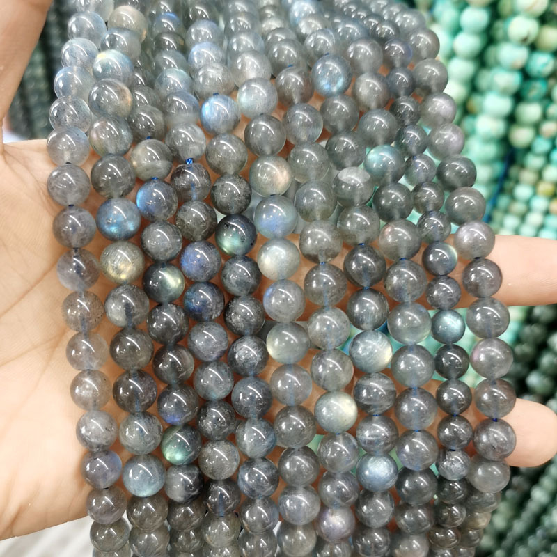 Natural Gemstone 4-12mm Round Beads Strand