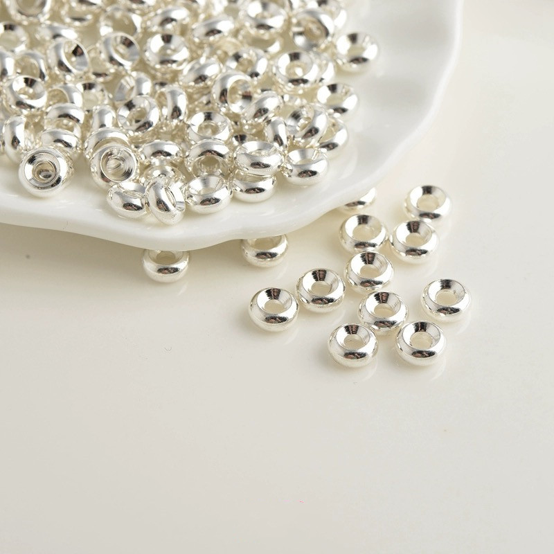 Gold Plated Brass Smooth Wheel Spacer Beads