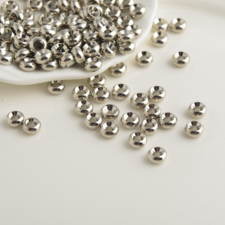 Gold Plated Brass Smooth Wheel Spacer Beads