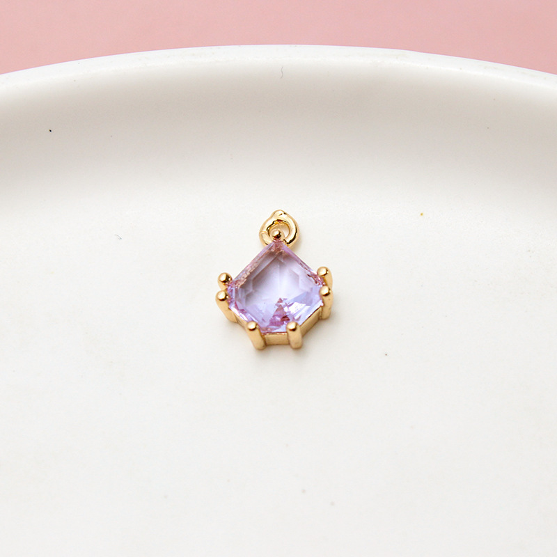 9*12mm Pixel Style Waterdrop Colored Zircon Pendant-likayjewel