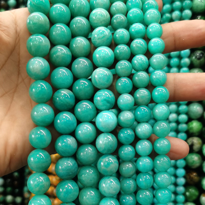 Natural Gemstone 4-12mm Round Beads Strand