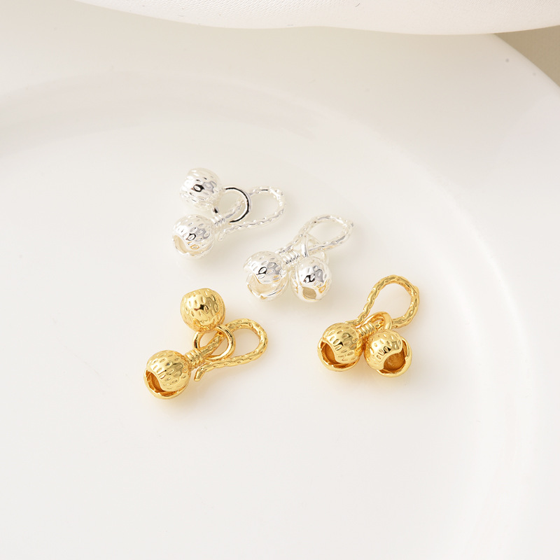 Gold or Silver Plated Flower Bud Fish Hook Shaped Buckle