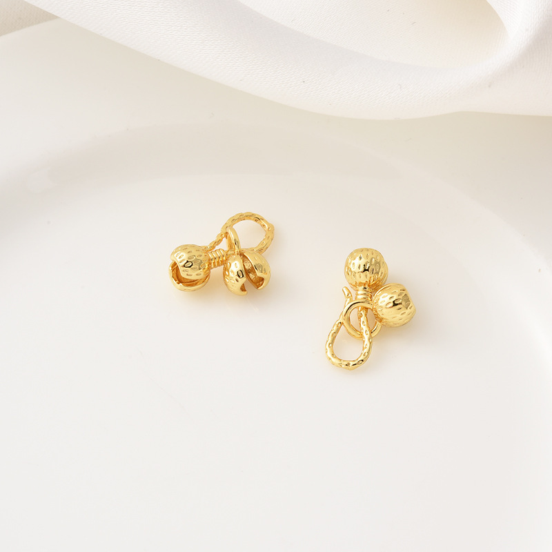 Gold or Silver Plated Flower Bud Fish Hook Shaped Buckle