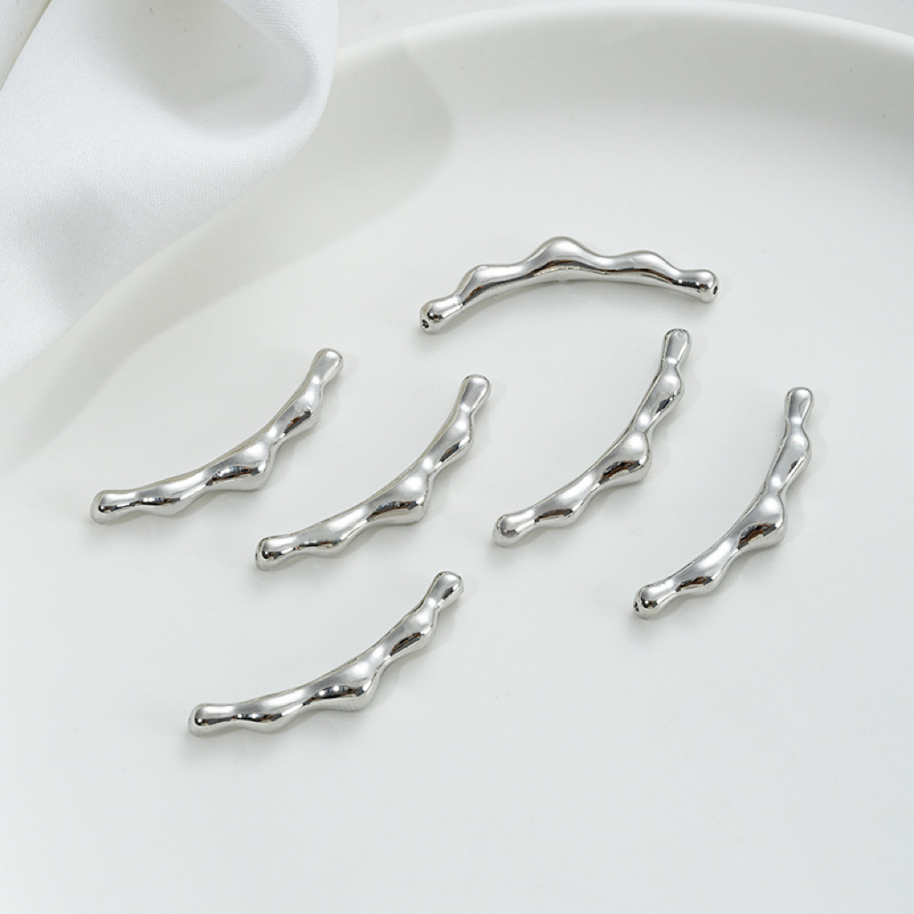 Copper Lava Style Irregular  Bent Connector for Jewelry DIY 