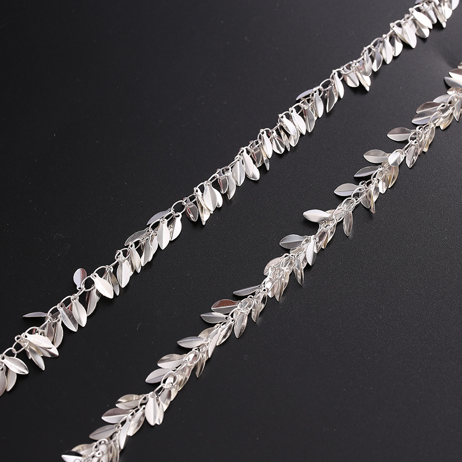 Smooth Surface Layered Leaves Tassel Chain 0.5m
