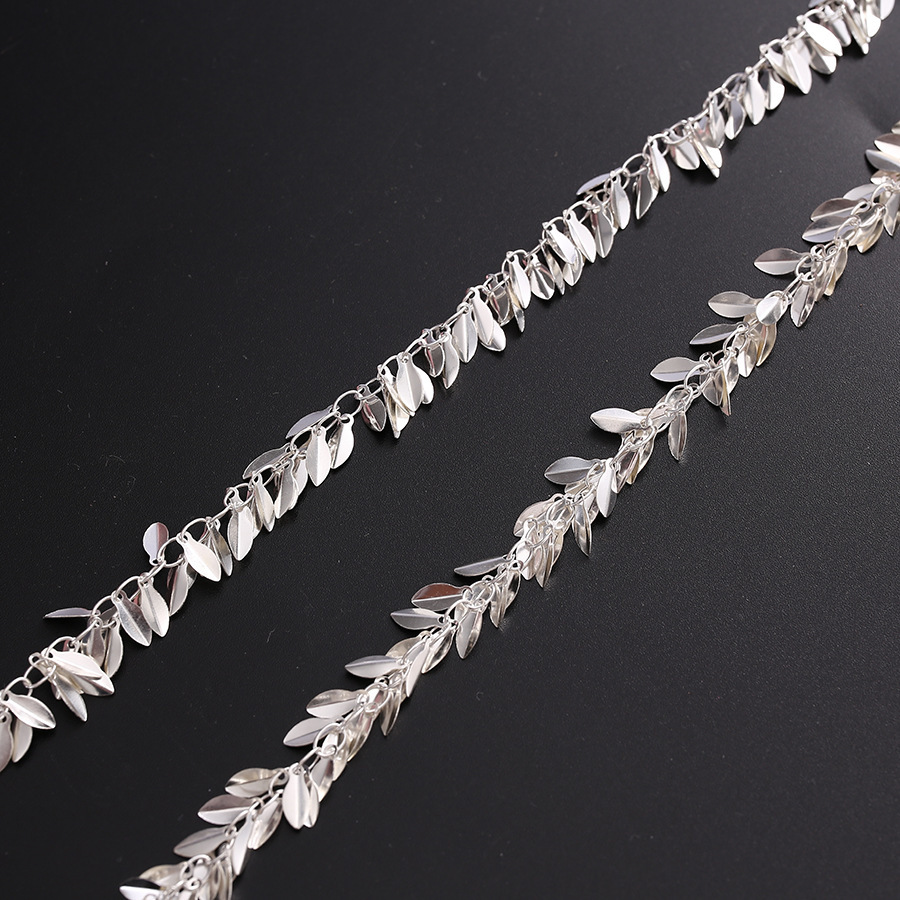 Smooth Surface Layered Leaves Tassel Chain 0.5m