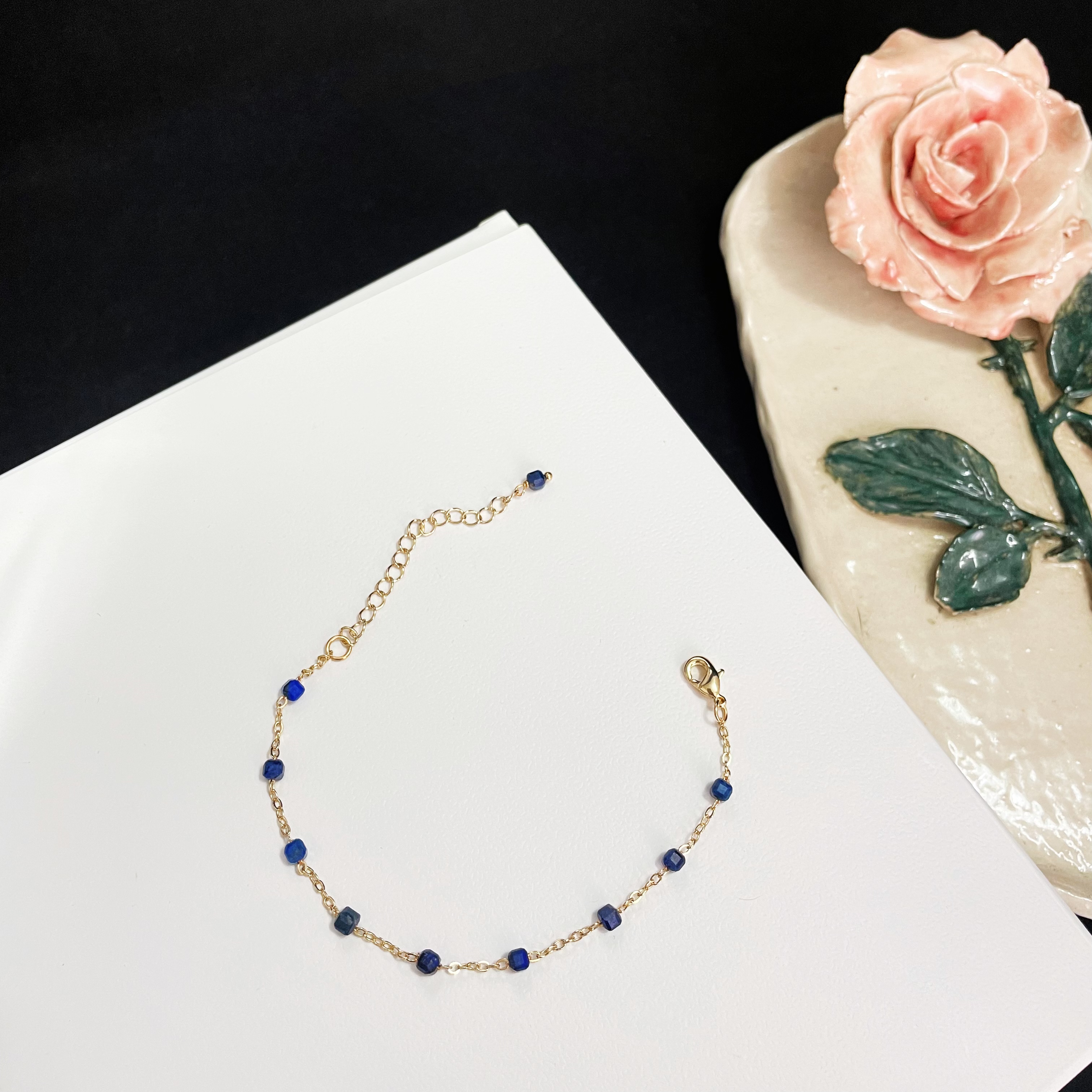 Minimalist Lapis Lazuli Bracelet