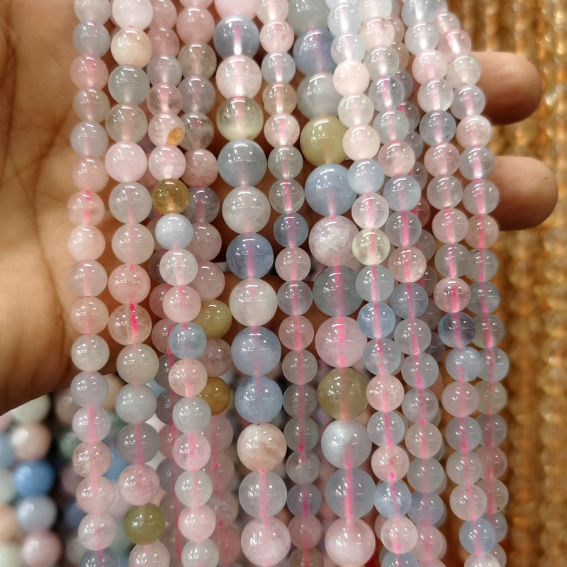 Natural Gemstone 4-12mm Round Beads Strand