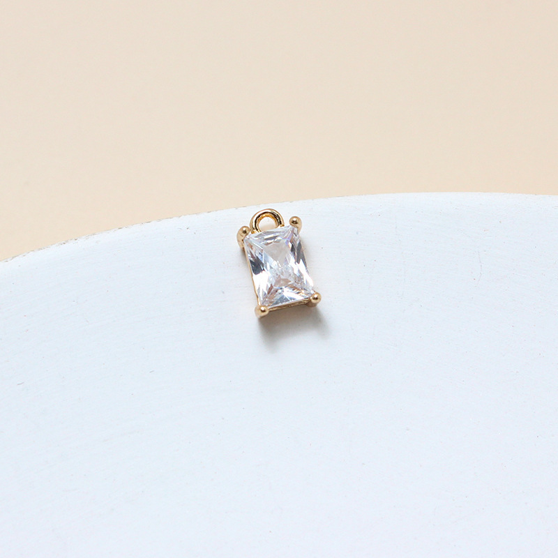 6*10mm Colored Zircon Rectangle Pendant-likayjewel