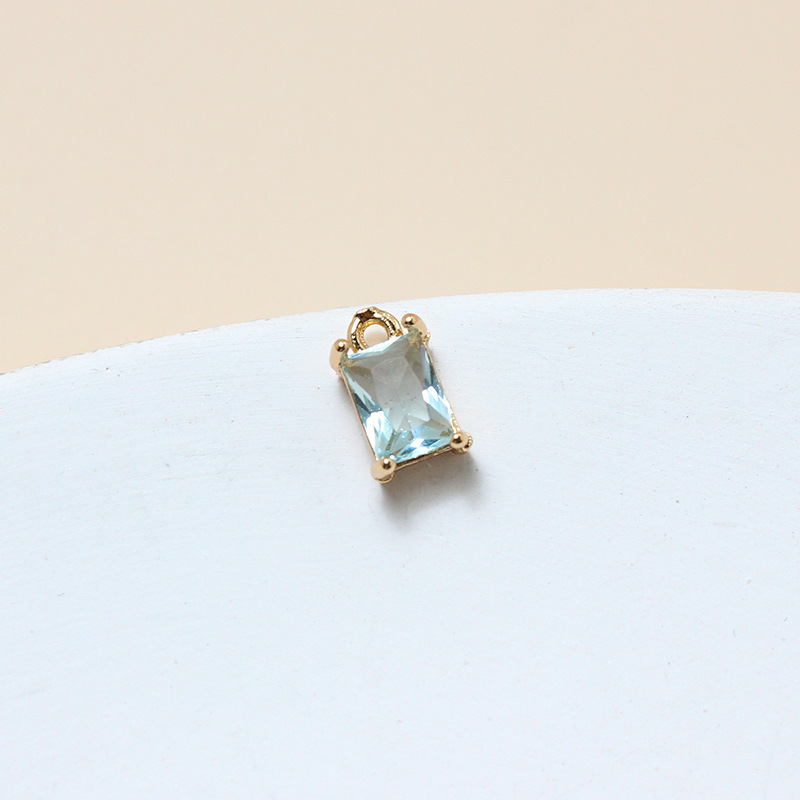 6*10mm Colored Zircon Rectangle Pendant