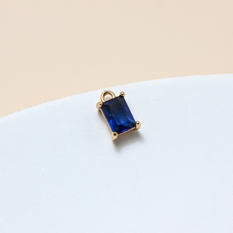 6*10mm Colored Zircon Rectangle Pendant