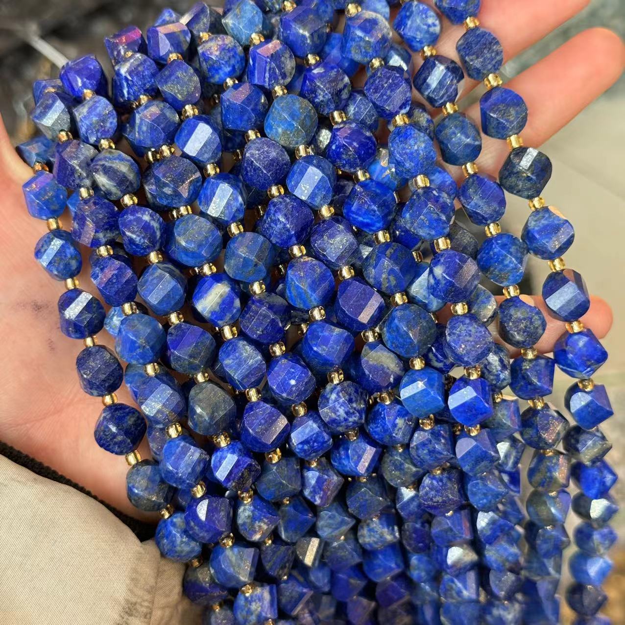 10*9mm Spiral Facet Gemstone Beads Strand