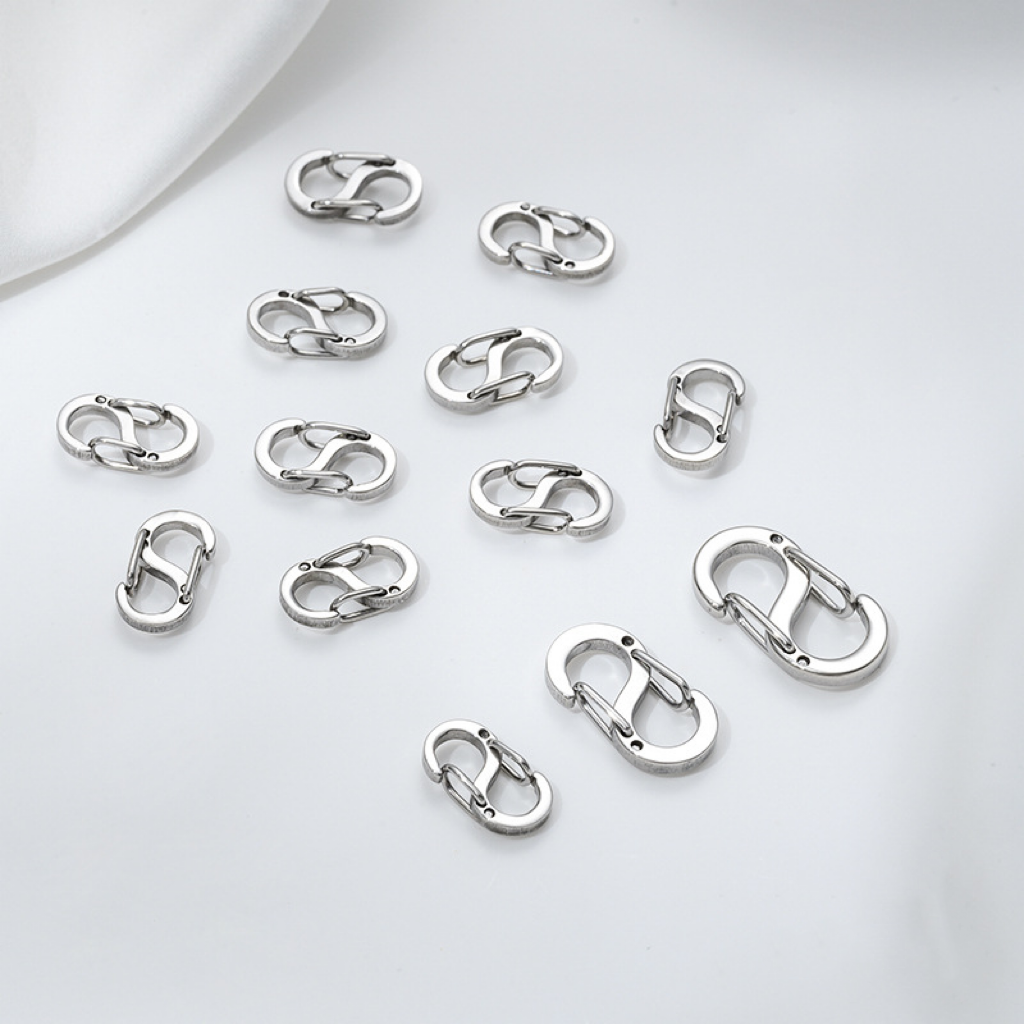 Titanium Steel “S” Shaped Double-Head Buckle Jewelry Accessory