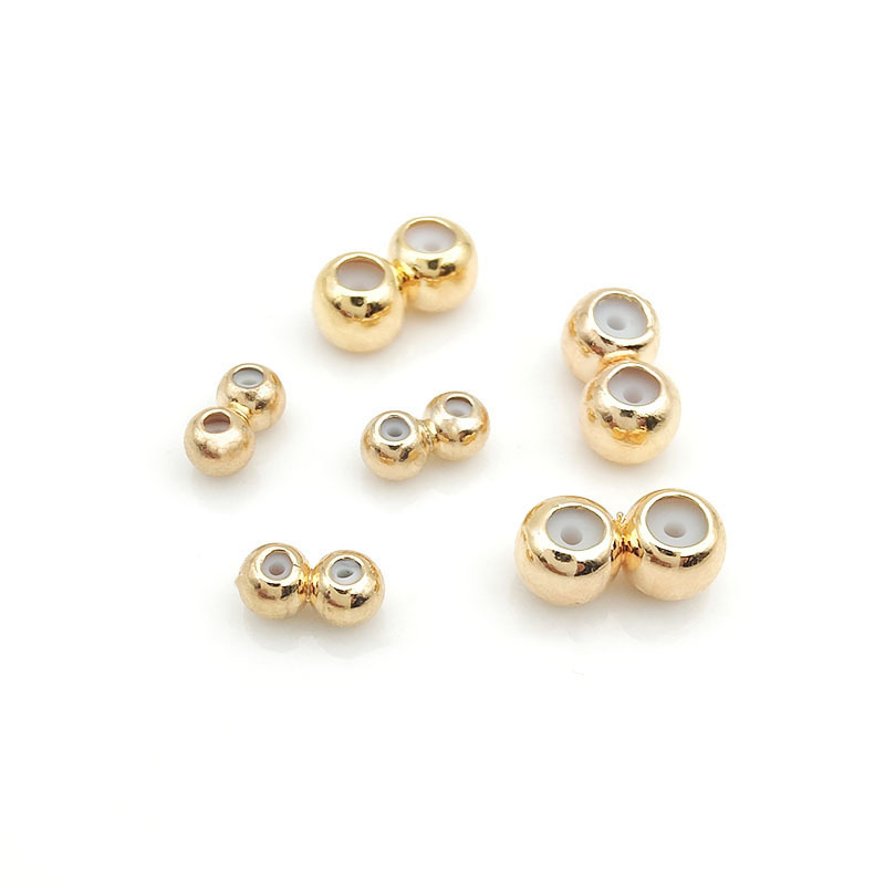 Twin Stopper Beads Double Silicone Slider Beads 3mm 4mm  