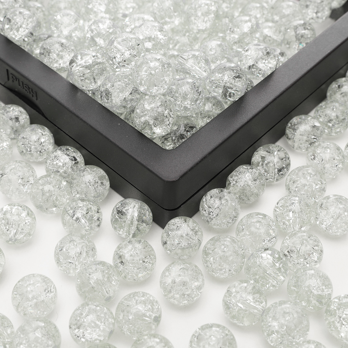 4mm~10mm Cracked Glass Round Beads for Jewelry DIY