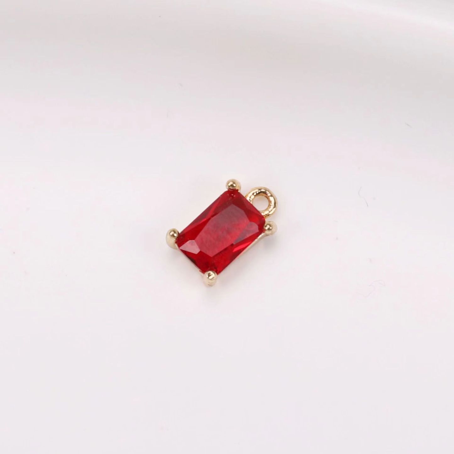 6*10mm Colored Zircon Rectangle Pendant