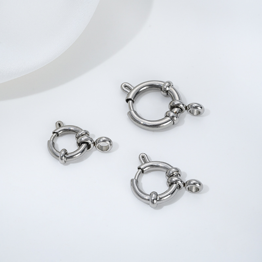 Titanium Steel Round Sailor Style Buckle Jewelry Accessory