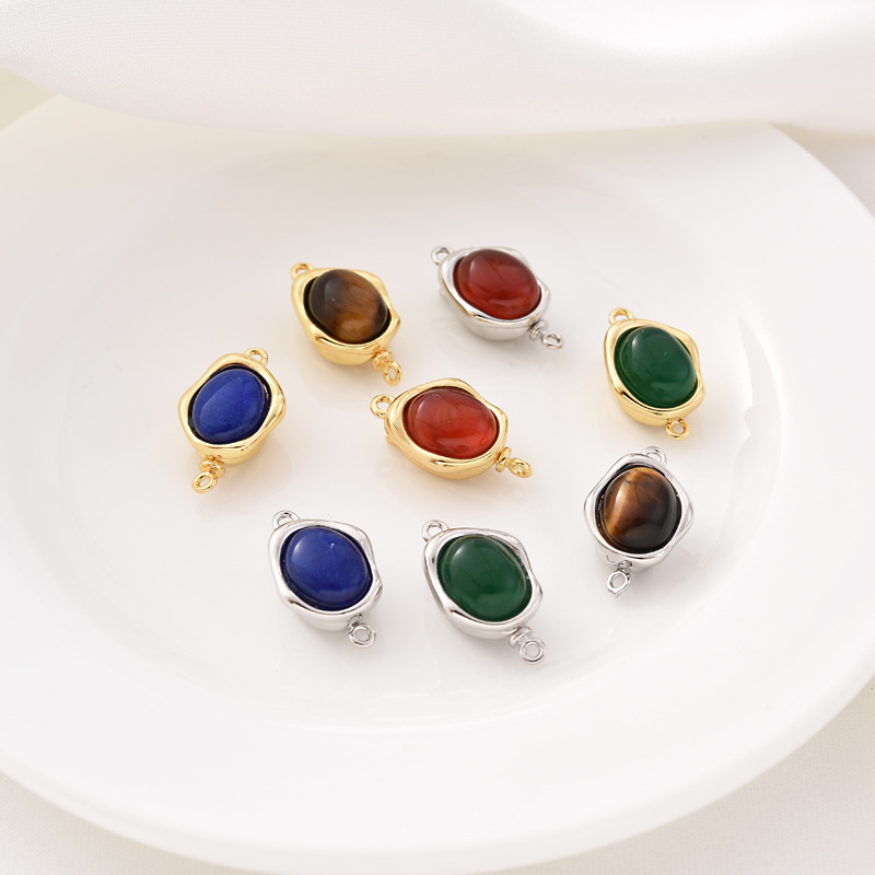 Natural Stone Inlaid Plug Buckle for Bracelet Necklace Making