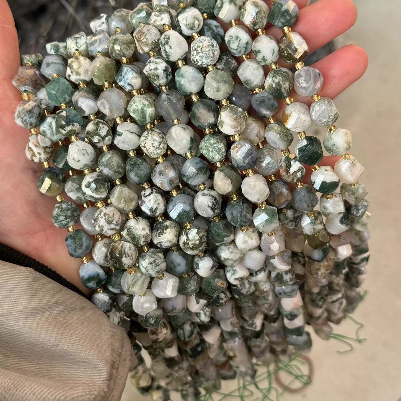 10*9mm Spiral Facet Gemstone Beads Strand