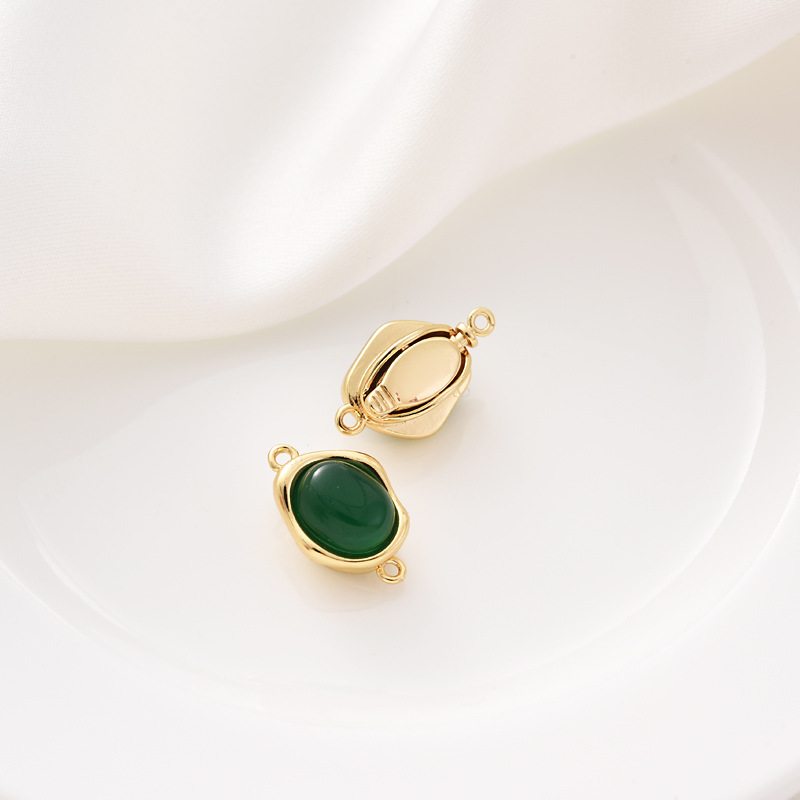 Natural Stone Inlaid Plug Buckle for Bracelet Necklace Making