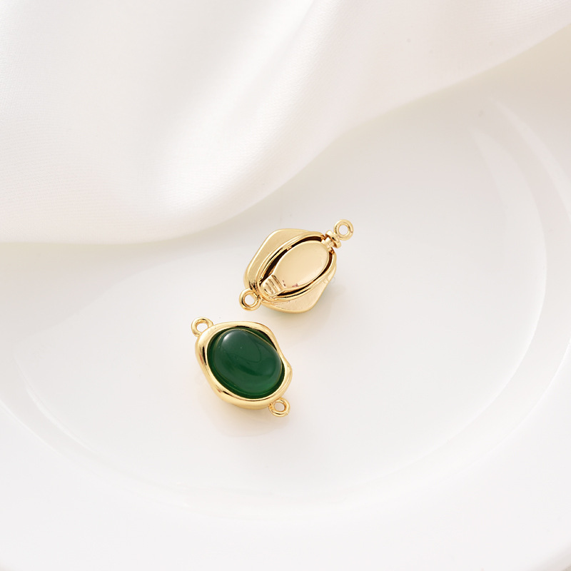 Natural Stone Inlaid Plug Buckle for Bracelet Necklace Making