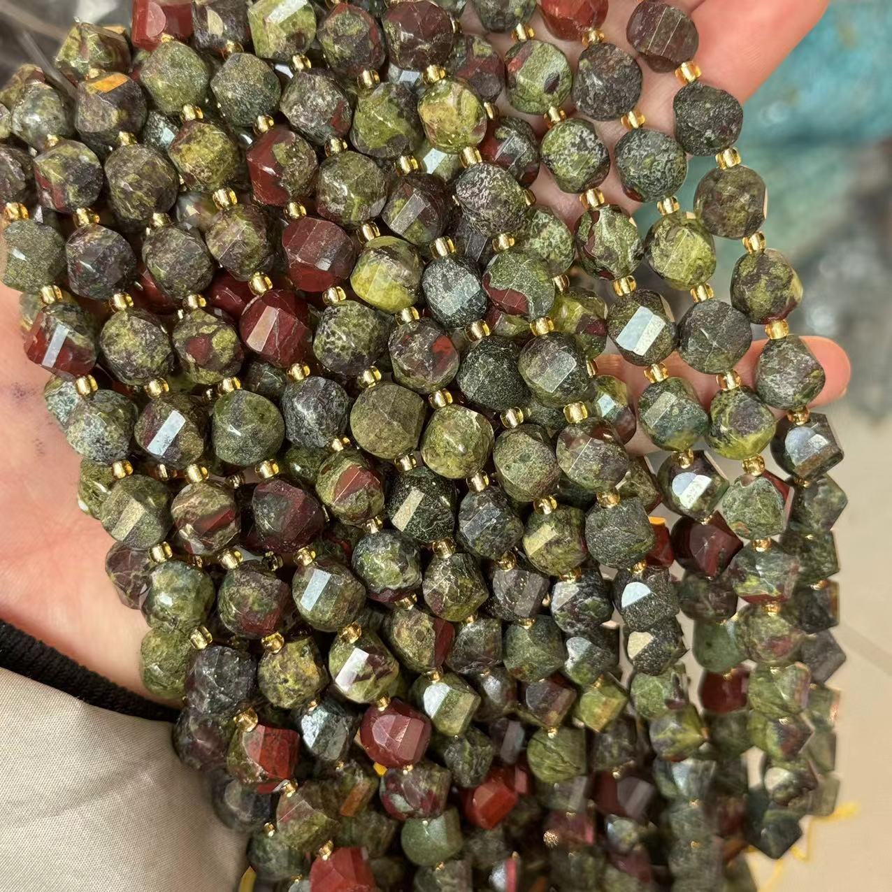 10*9mm Spiral Facet Gemstone Beads Strand