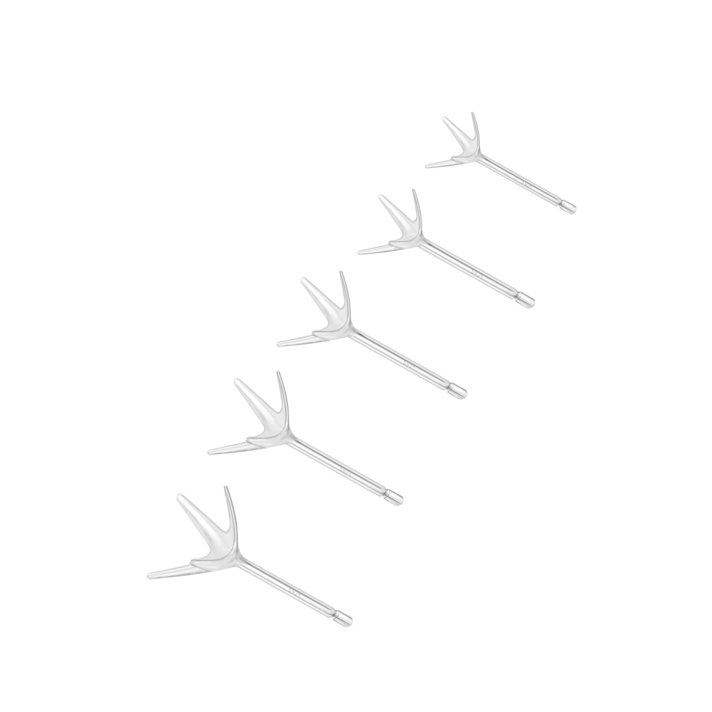 Four Claw Setting Earring Studs 925 Sterling Silver