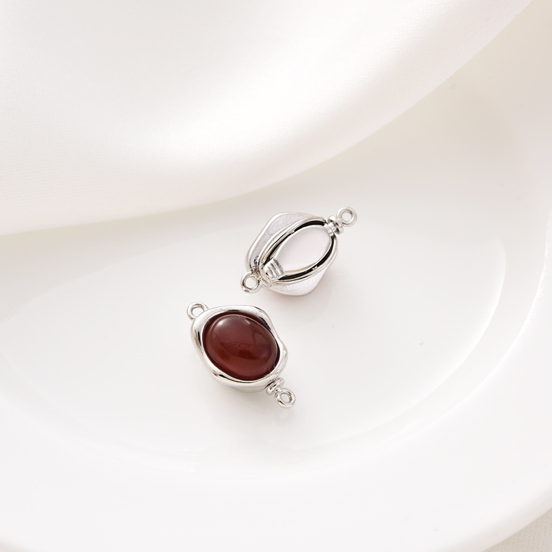 Natural Stone Inlaid Plug Buckle for Bracelet Necklace Making