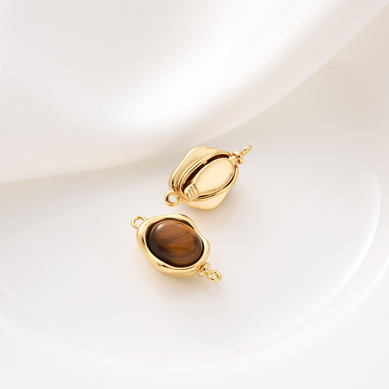 Natural Stone Inlaid Plug Buckle for Bracelet Necklace Making