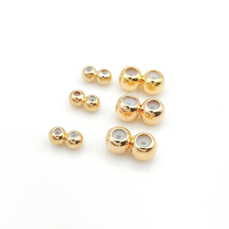 Twin Stopper Beads Double Silicone Slider Beads 3mm 4mm  