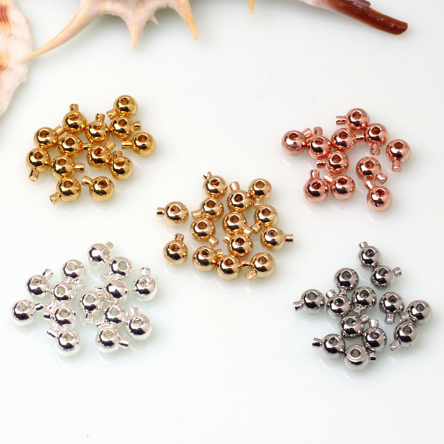 Press Type Stopper Beads for Bracelets and Necklaces Locker Seperator