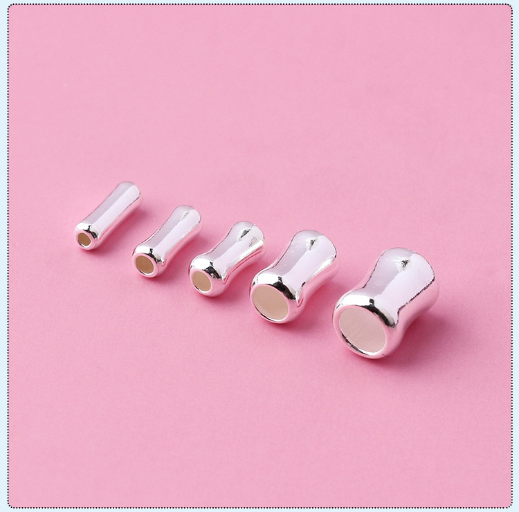 925 Sterling Silver Tube Spacer Bead for Jewelry DIY Multiple Style