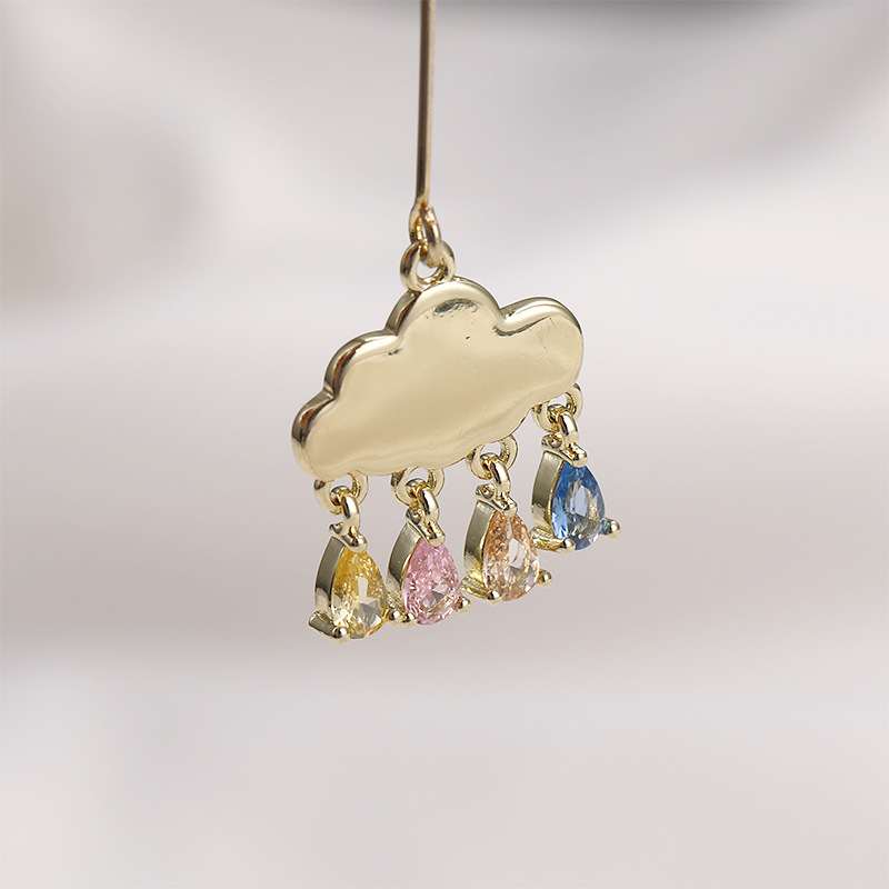 Cute 14k Gold Plated Pendant Cubic Zirconia Inlaid Jewelry Charms for DIY Multiple Style