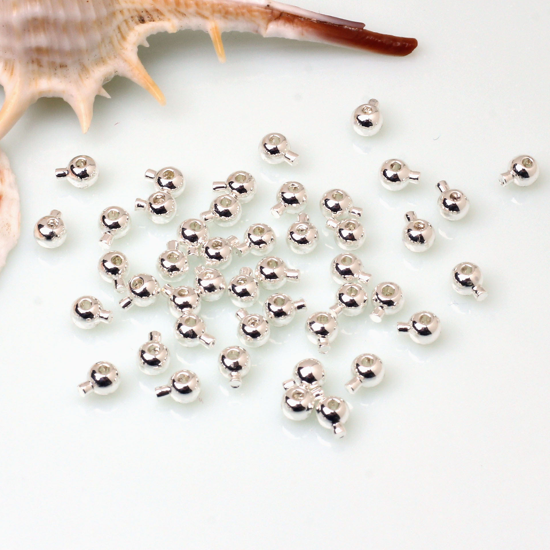 Press Type Stopper Beads for Bracelets and Necklaces Locker Seperator