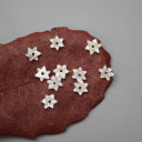 Hexagonal flower-White-6mm