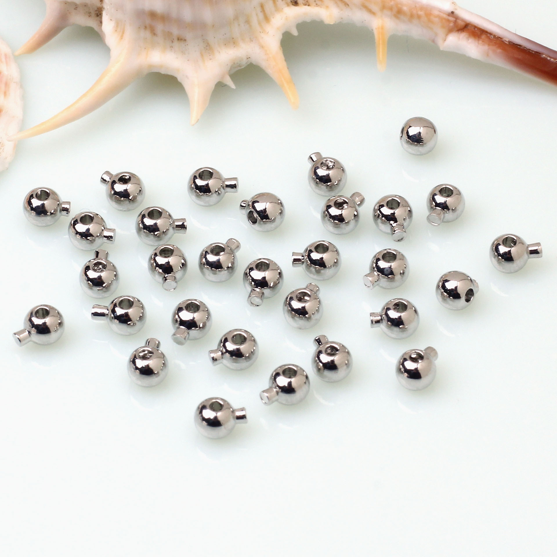 Press Type Stopper Beads for Bracelets and Necklaces Locker Seperator